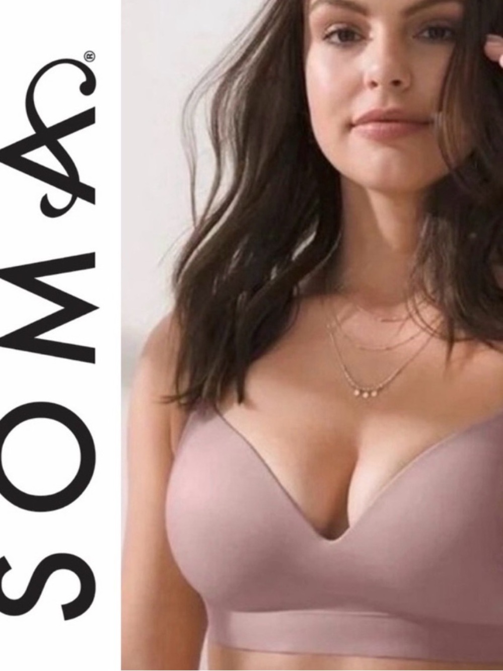 Soma Enbliss Luxe wireless Seamless Molded Bra in Adobe Rose Sz-36C.   GG17